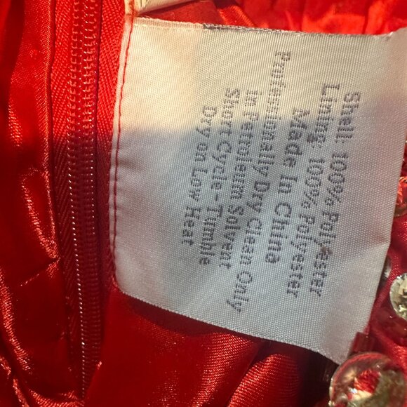 Elegant Red Beaded Waist Prom Skirt Moon Light Size 2 Pleated Tulle Underskirt - Picture 7 of 8